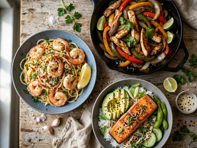 Quick dinner ideas collage